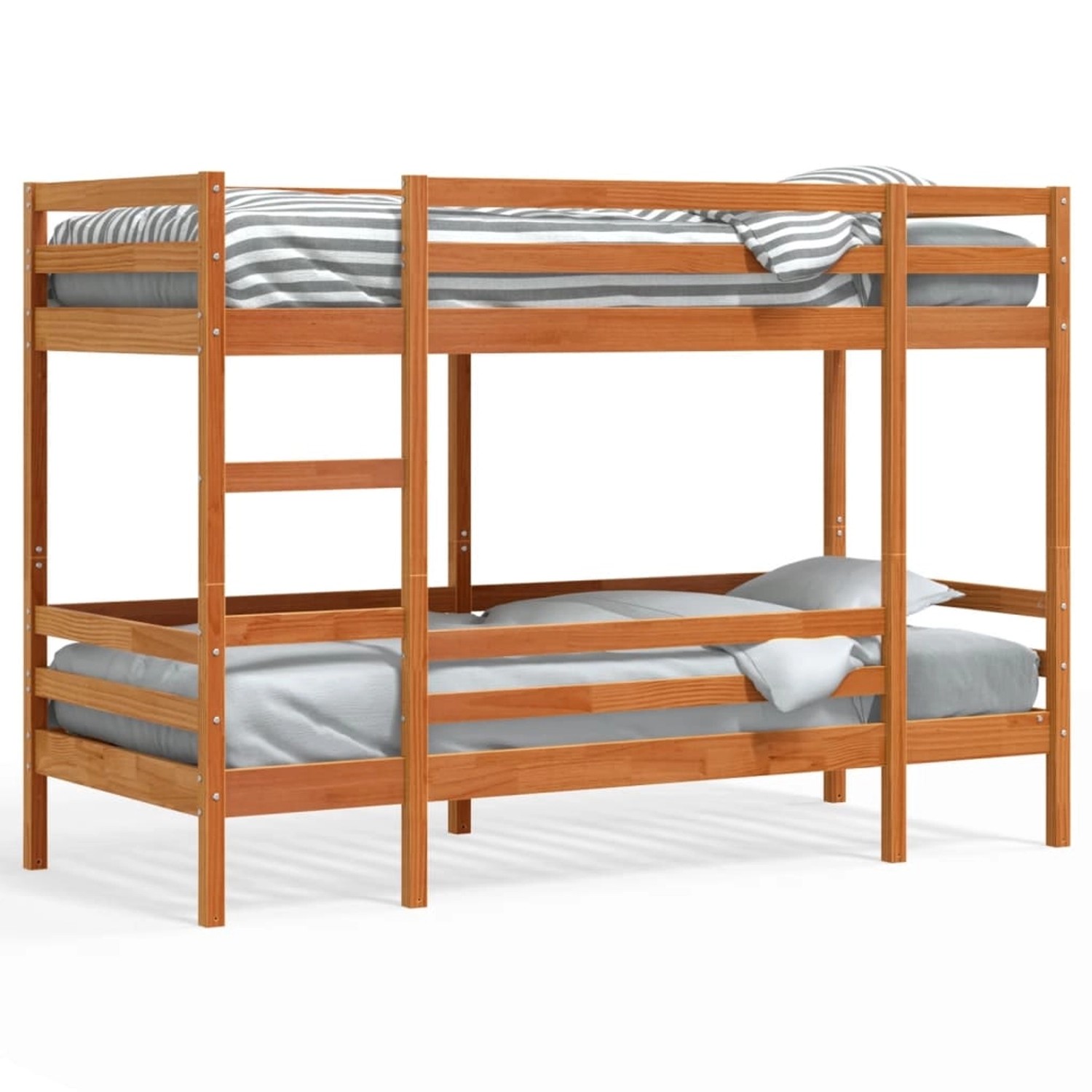 vidaXL Etagenbett Wachsbraun 90x190 cm Massivholz Kiefer2106428 günstig online kaufen