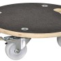 Wagner Kübelroller MaxiGrip Ø 38 cm aus Holz mit Rollen und Griffloch.