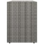 Grauer vidaXL Gartenschrank aus Poly Rattan, 100x55,5x80 cm, für den Außenbereich.