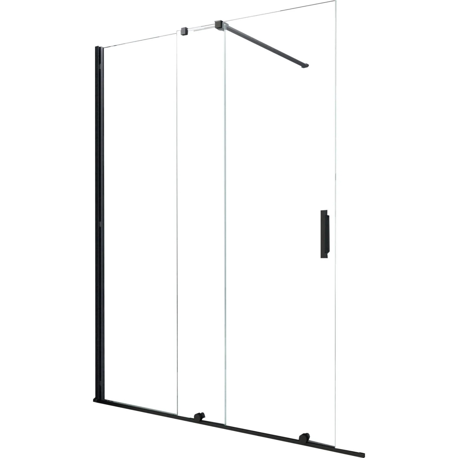 Glasdeals Schiebetür Duschwand TRAVERSO Schwarz 160 x 200 cm – 3797 günstig online kaufen