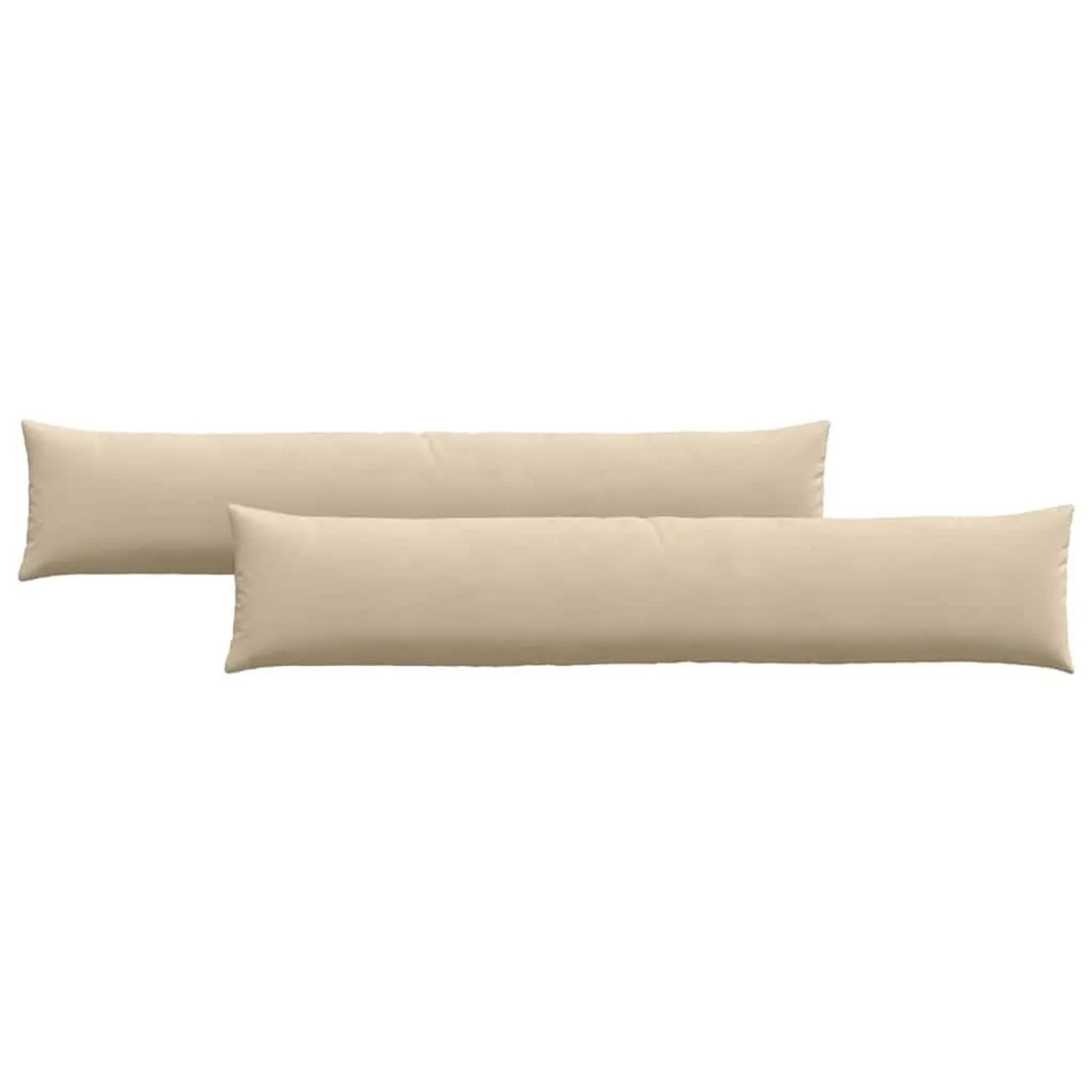 vidaXL Sofakissen 2 Stück Creme 200 x 40 cm Stoff 42013901