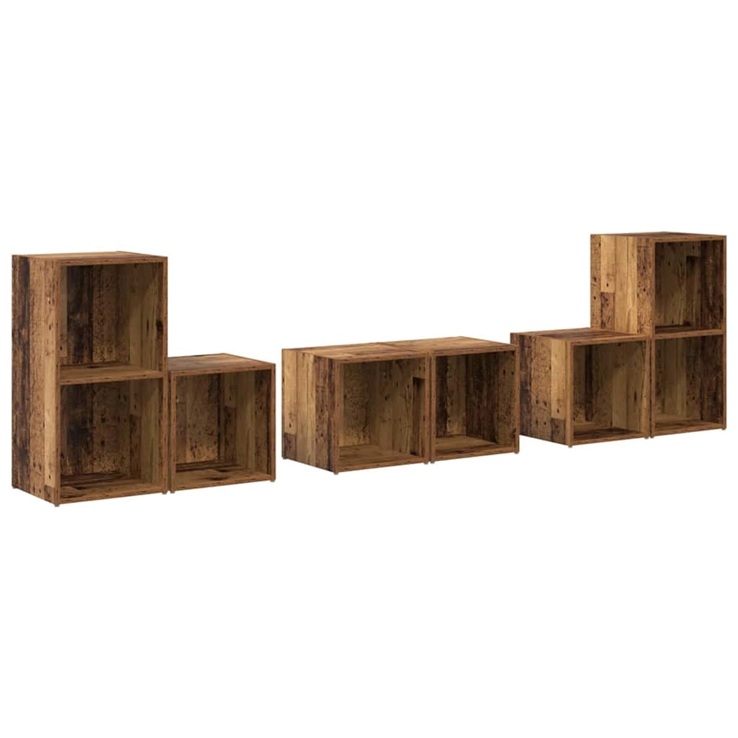 vidaXL TV-Schrank Set 6-Tlg Altholz Holzwerkstoff 3393162 günstig online kaufen