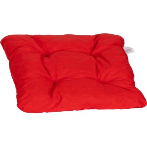Rotes Beo Sitzkissen/Stuhlkissen mit Knopfheftung für Garten & Wohnbereich.