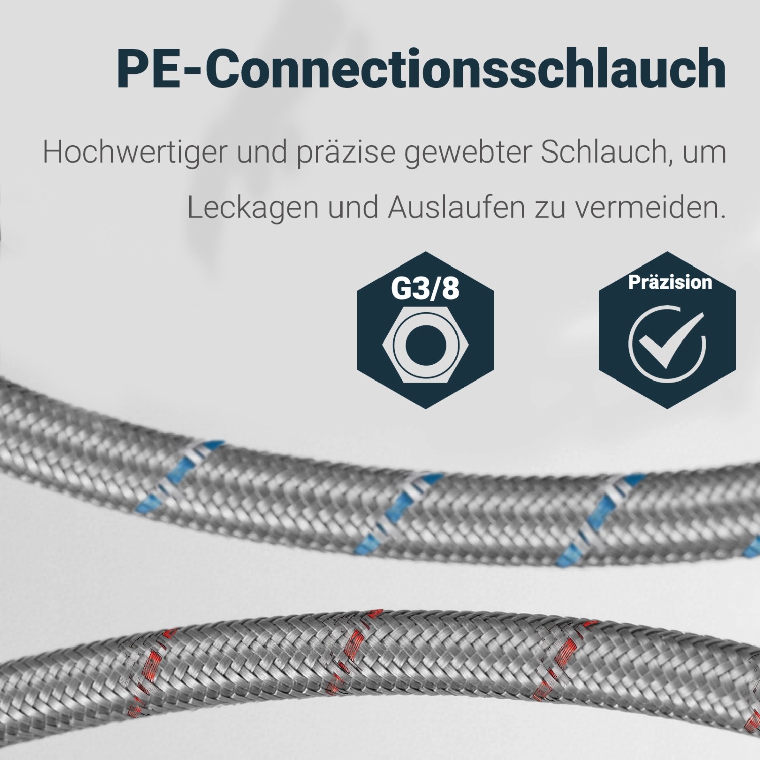 AICA Wasserhahn Silber Küche Spültischarmatur 3-Wege mit Trinkwasserfilter 2-Hebel Design für Doppelspülen 360° Schwenkbar_9