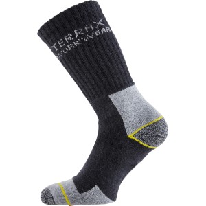 Terrax Workwear Arbeitssocke, dunkelgrau-orange, 1 Socke aus dem 3er-Pack.
