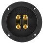 Dynavox Lautsprecher Terminal rund, Bi-Wiring Anschlüsse vergoldet für Hi-Fi & Heimkino.