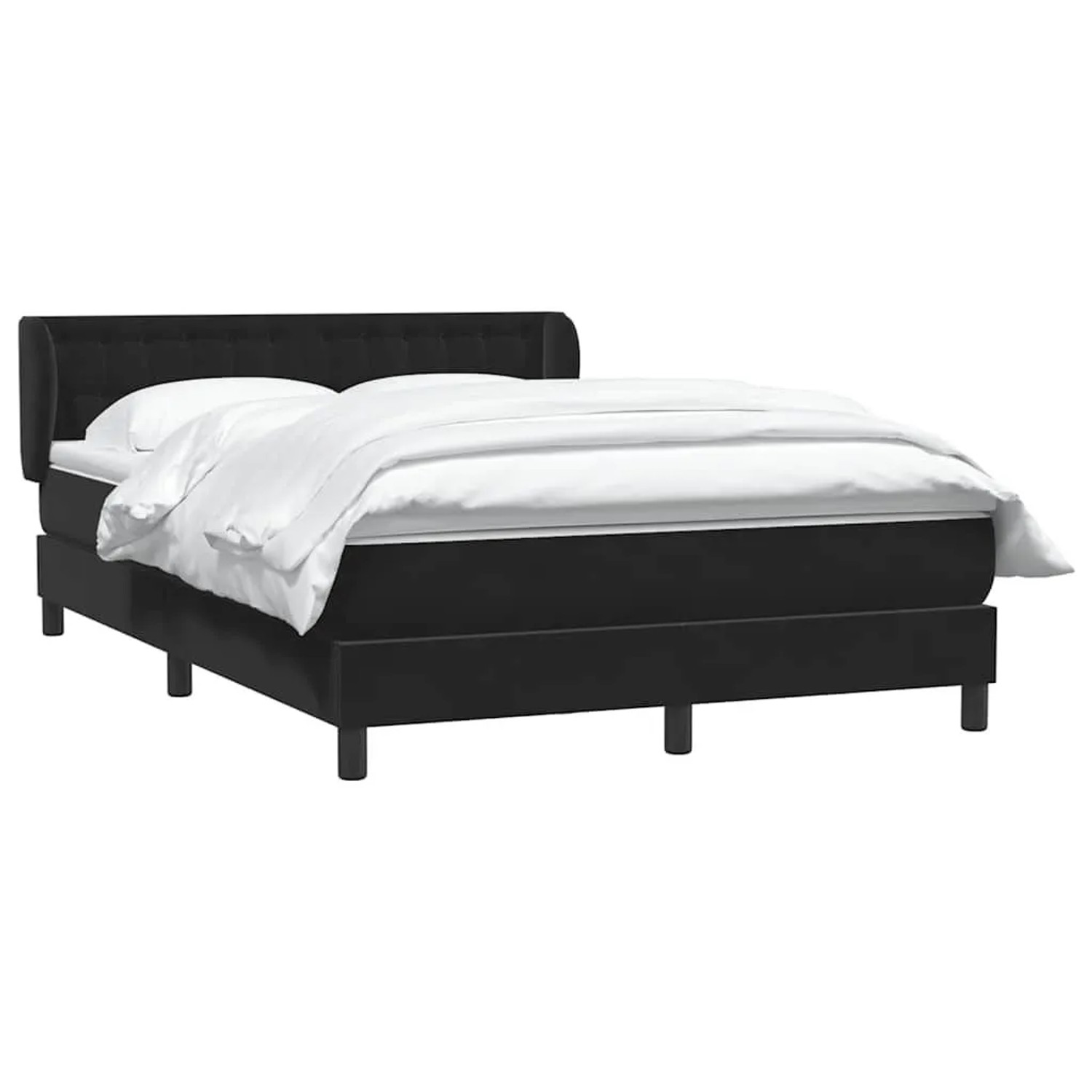 vidaXL Boxspringbett mit Matratze Schwarz 160x220 cm Samt 3317909 günstig online kaufen
