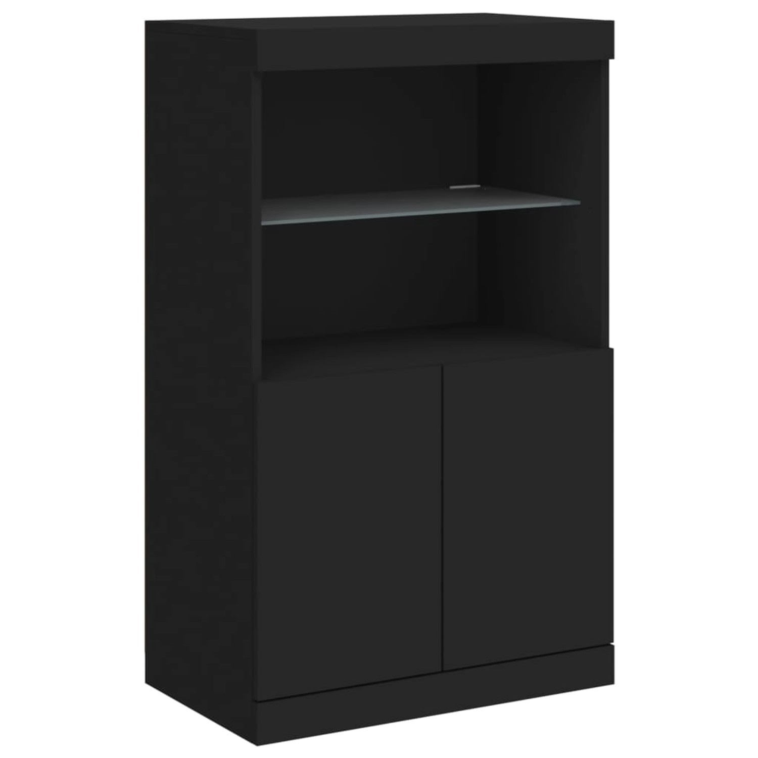 vidaXL Sideboard mit LED-Leuchten Schwarz 60,5x37x100 cm 836666 günstig online kaufen