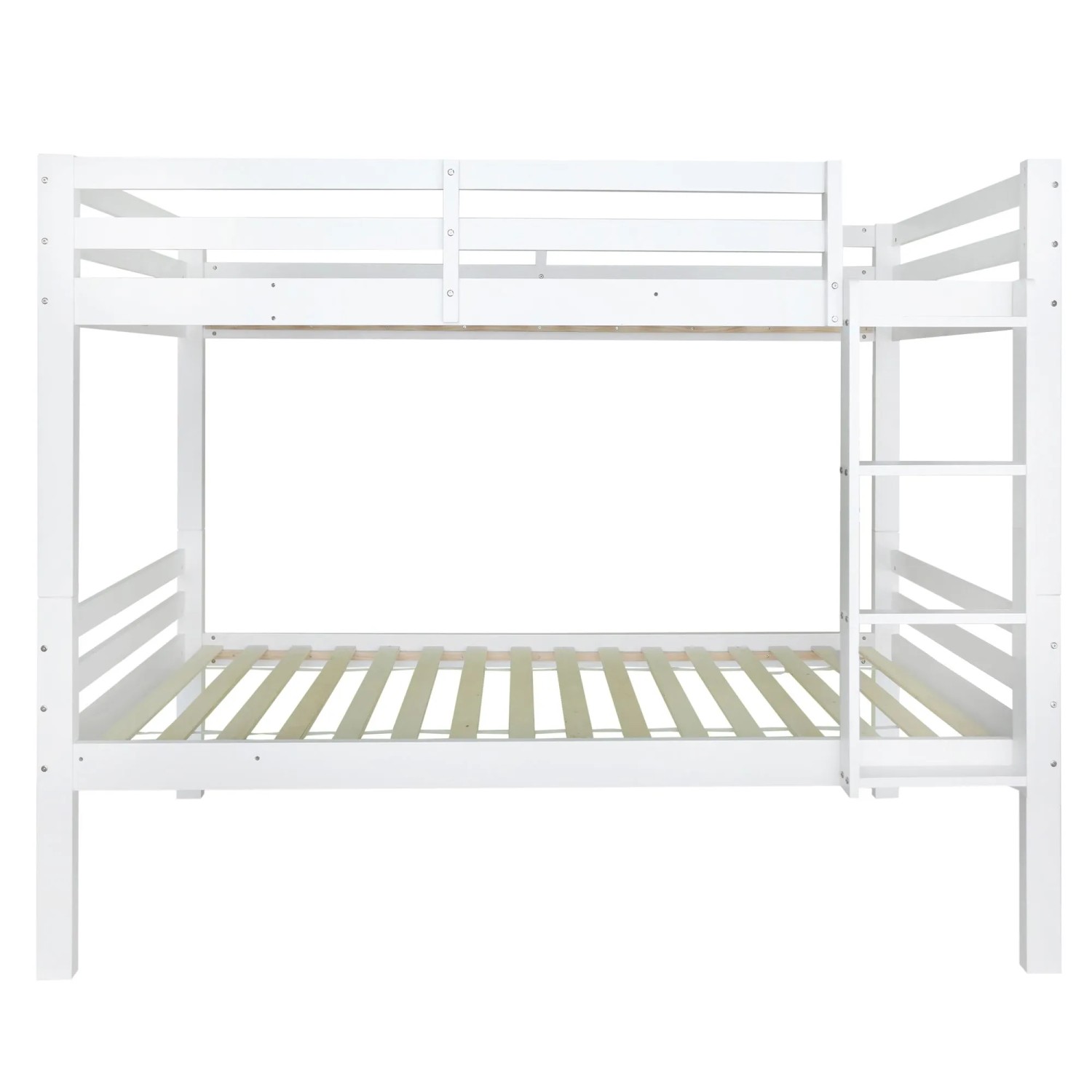 Okwish Etagenbett 90×200 Eisenbett Mit Dreistufiger Winkelleiter Und Absturzsicherung Ohne Matratze