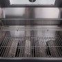 Innenansicht der schwarzen Buschbeck Outdoorküche King Range mit Grillrost und Warmhalterost.