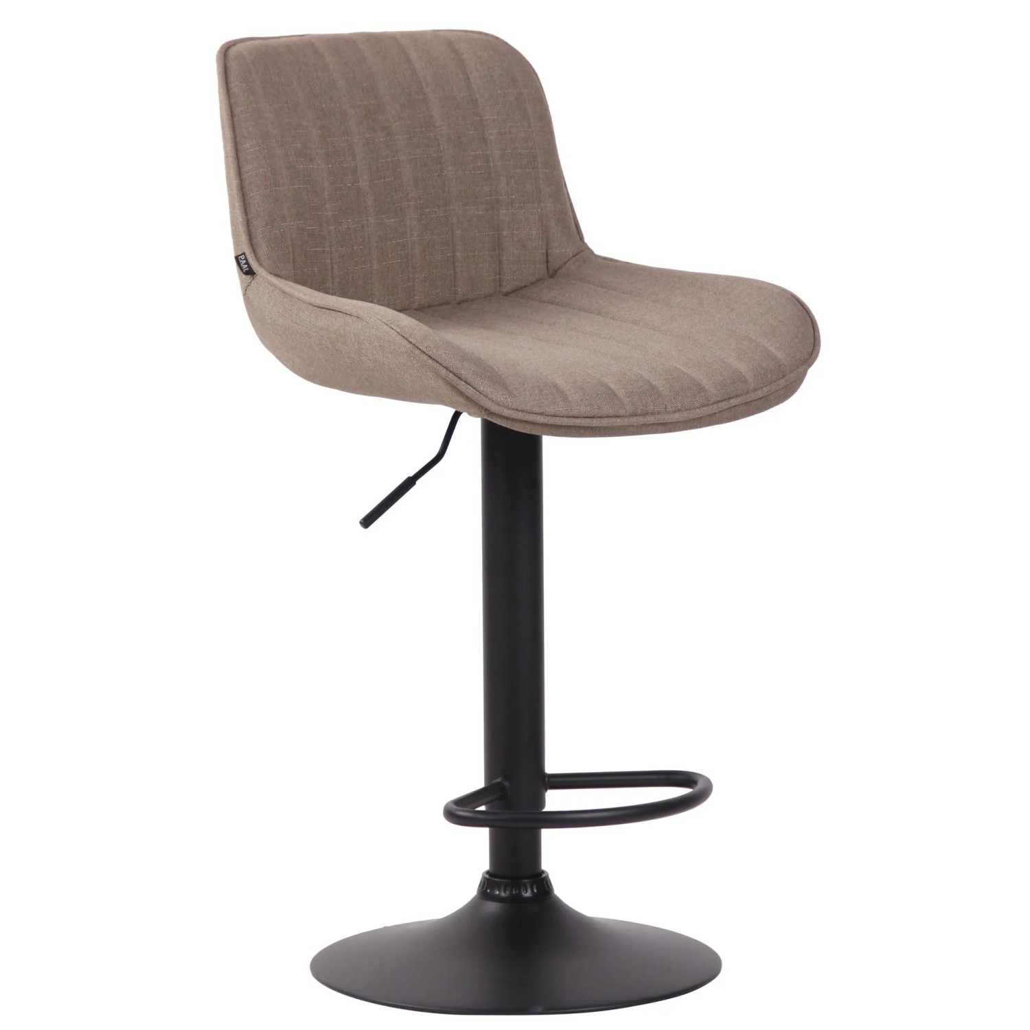 CLP Barhocker Lentini Stoff Taupe/Schwarz