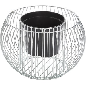 Wilk Gabionen-Pflanzgefäß Olympia L, Ø 60 cm, feuerverzinkt mit schwarzem Kunststoffeinsatz.