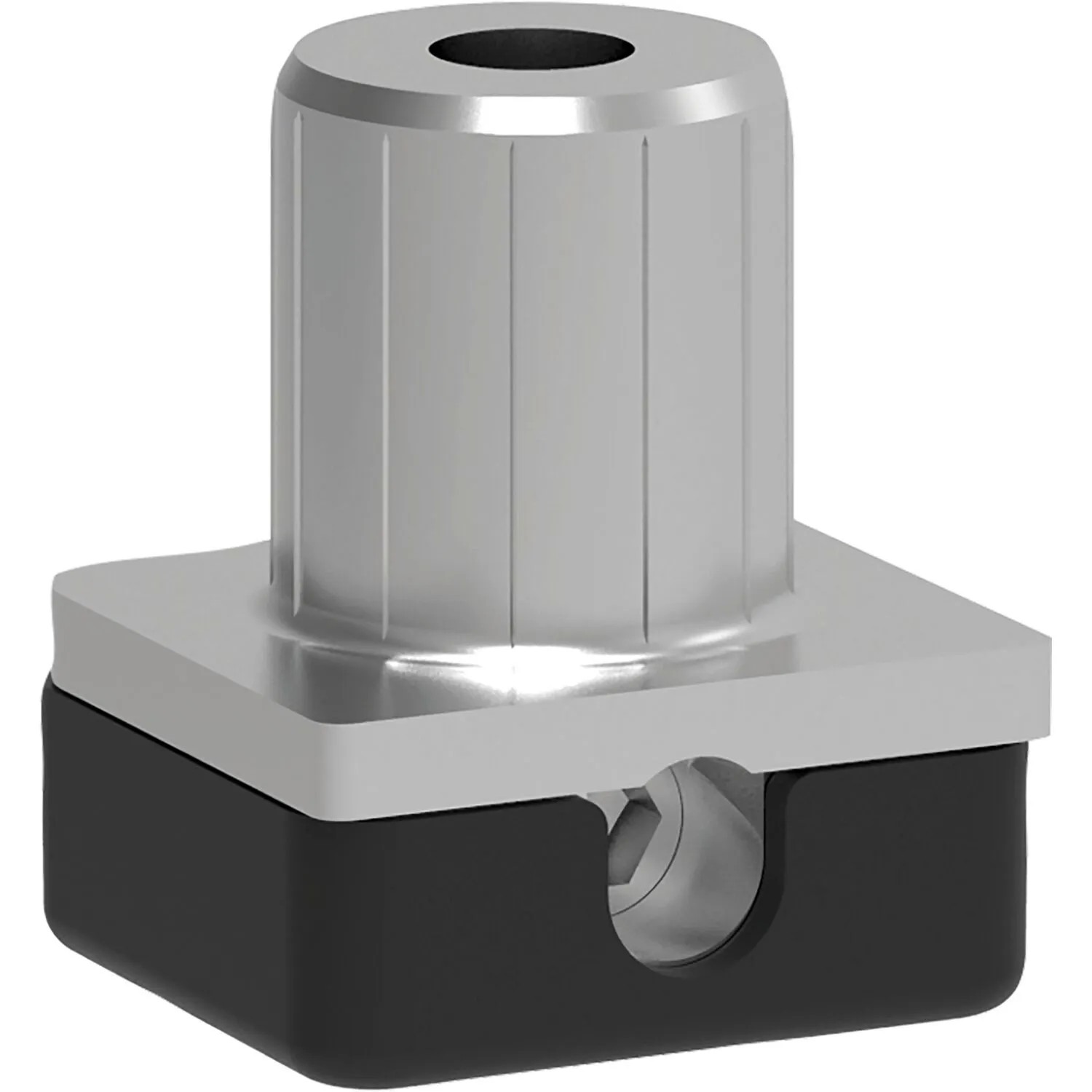 Camar Höhenversteller 316 Bohrung ø 16 mm Zamak Kunststoff Schwarz