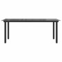 Schwarzer vidaXL Gartentisch (190x90x74 cm) aus Aluminium und Glas.
