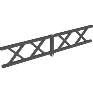 Skan Holz Brüstung Andreaskreuz, 465x84 cm, Fichte schiefergrau, Zubehör für Lauben & Pavillons.