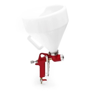 Wiltec Trichterpistole 6L 3 Düsen Druckluft Spritzpistole Sprühpistole Verputzen