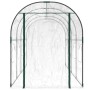 Transparentes vidaXL Gewächshaus, 160x400x190 cm, PVC & Stahl, mit Rollfenstern.