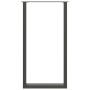 Anthrazitfarbenes U-förmiges Bartischbein aus pulverbeschichtetem Stahl, 60x110-111 cm. Robustes Möbelbein.