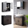 Vicco Badmöbel Set Irma, anthrazit hochglanz, 2-teilig mit Unterschrank (60cm) und Spiegelschrank.