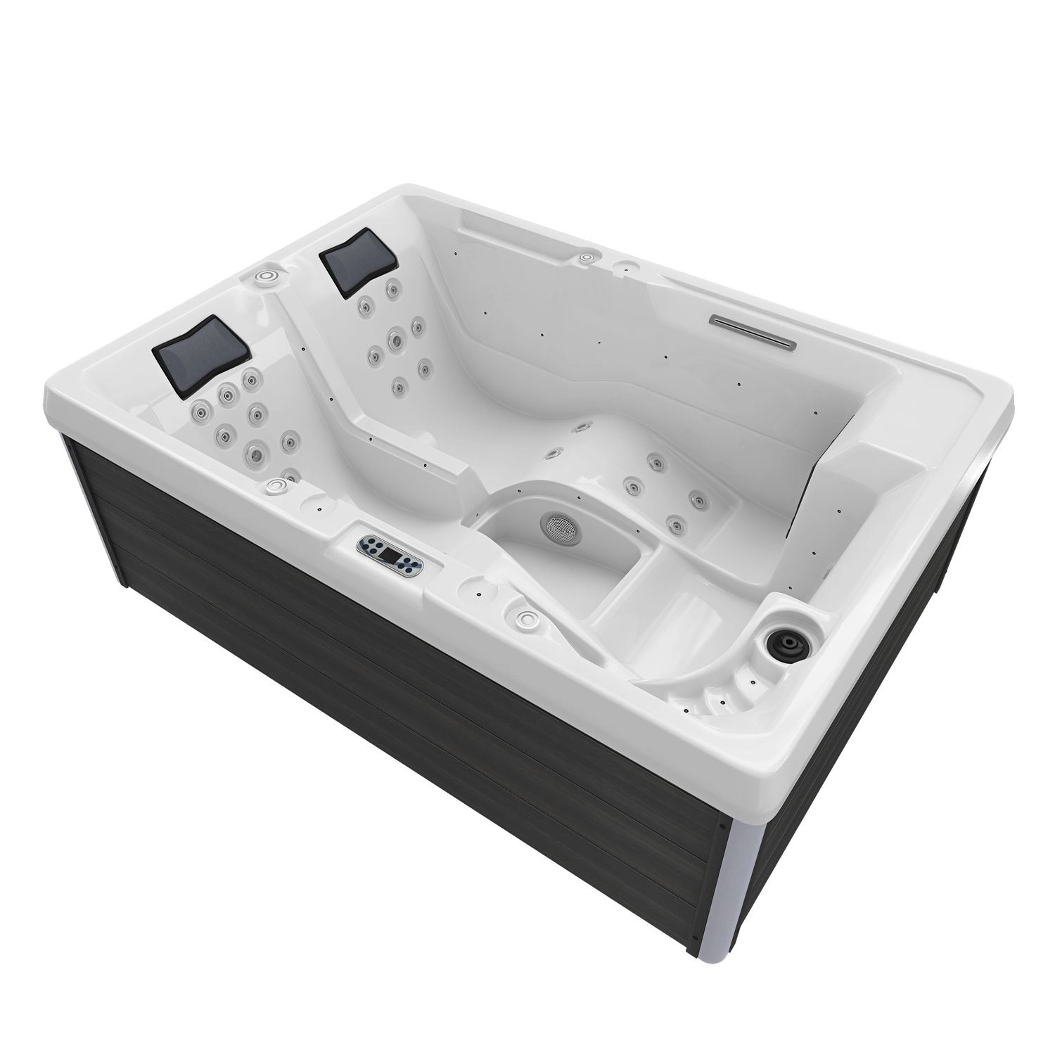 Tronitechnik Outdoor Whirlpool Spa Elba  Weiss 210Cm X 150Cm Mit Heizung Hydromassage Bluetooth Und Farblichtherapie