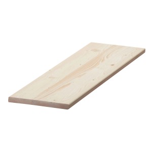 Unbehandelte Fichte Leimholzplatte, 120x20x1,8 cm, für Regalböden und Möbelbau.