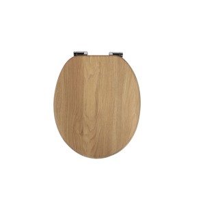 SINOBATH WC-Sitz W121 mit Absenkautomatik, Holzkern, Holzoptik