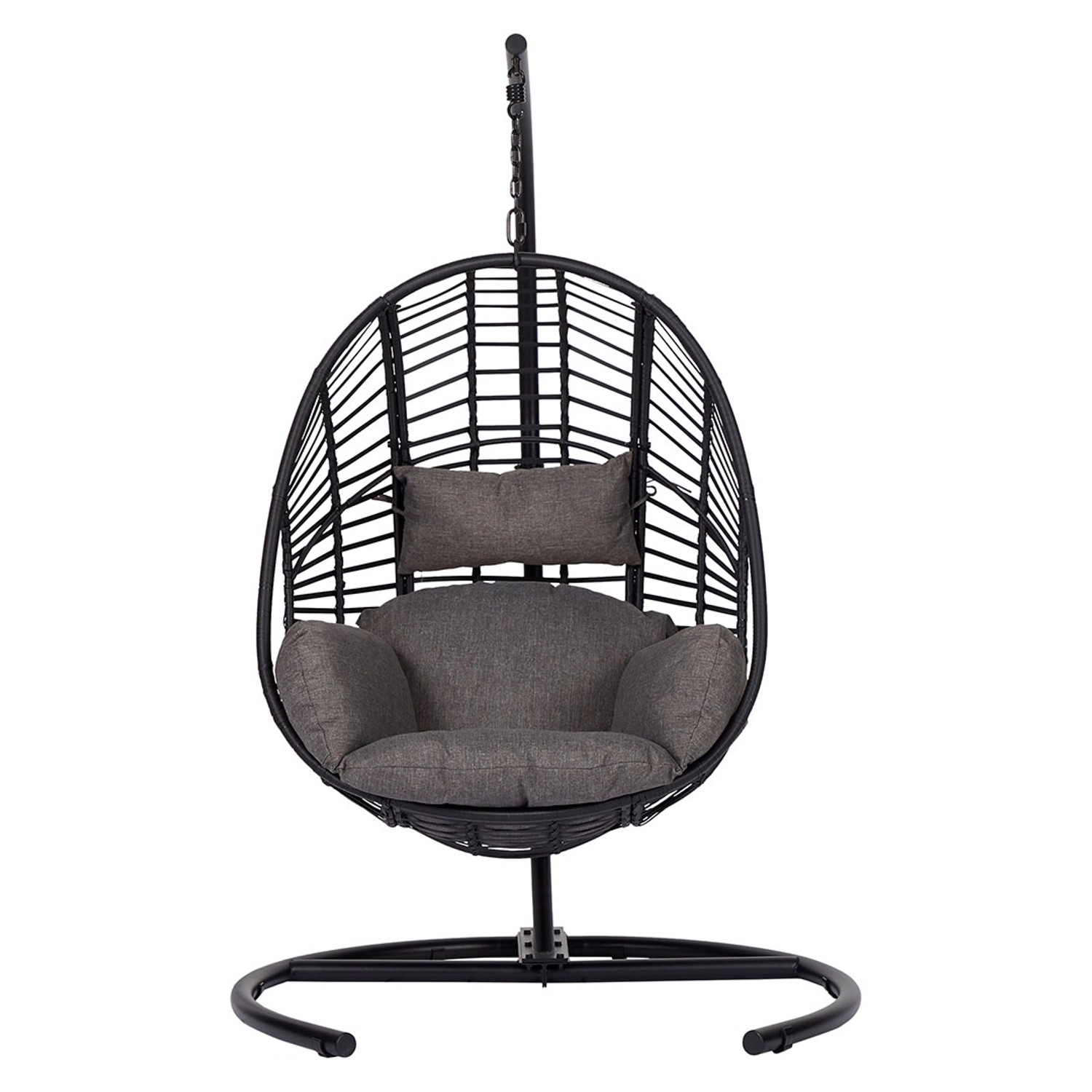ebuy24 Armin Hängesessel mit Kissen Schwarz günstig online kaufen