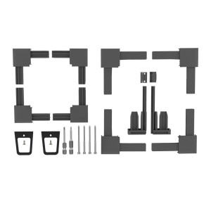 Windhager Insect-Stop Expert Eckverbinder 4er Set, anthrazit, für Insektenschutz Rahmenfenster und -türen.