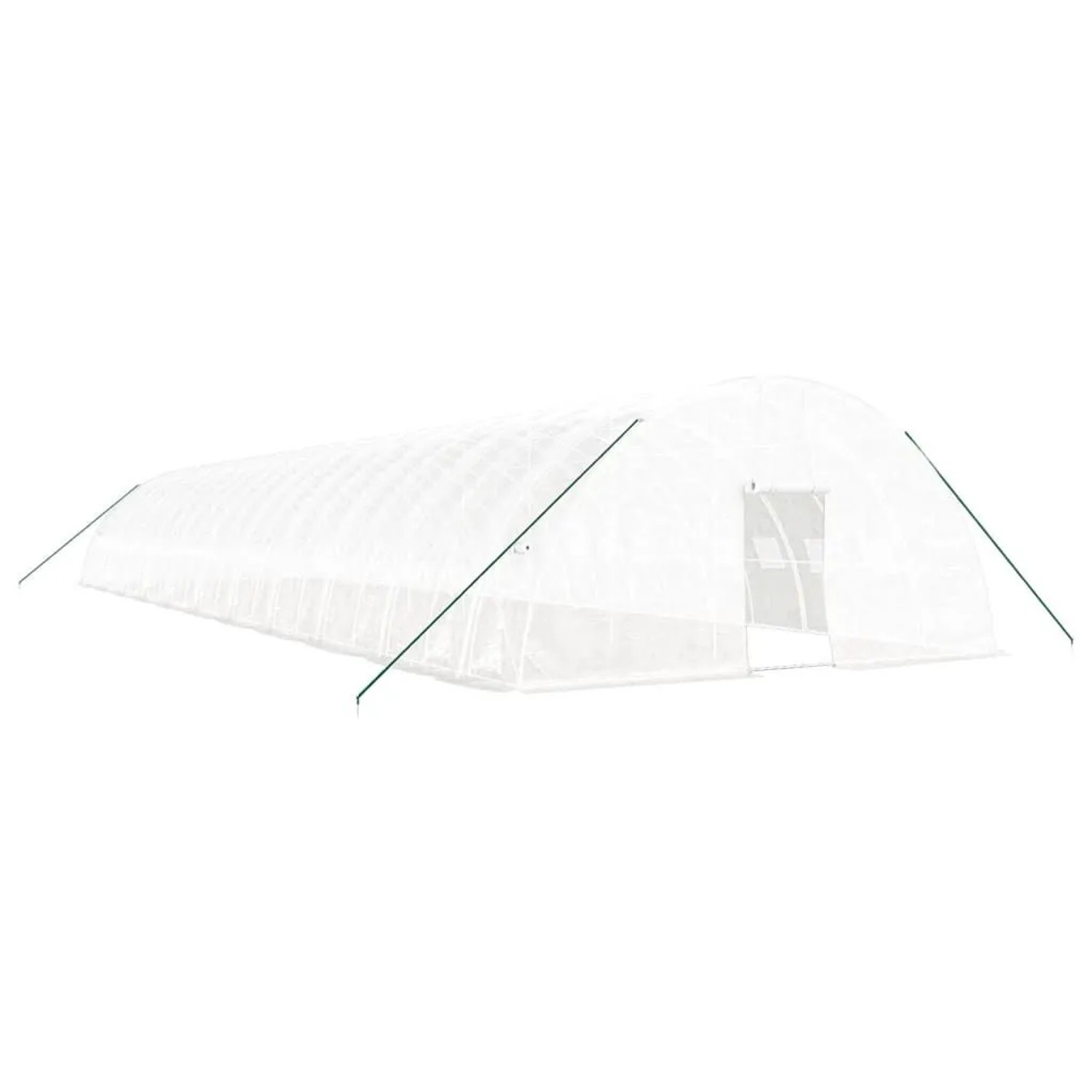 vidaXL Gewächshaus mit Stahlrahmen Weiß 132 m² 22x6x2,85 m 3188125