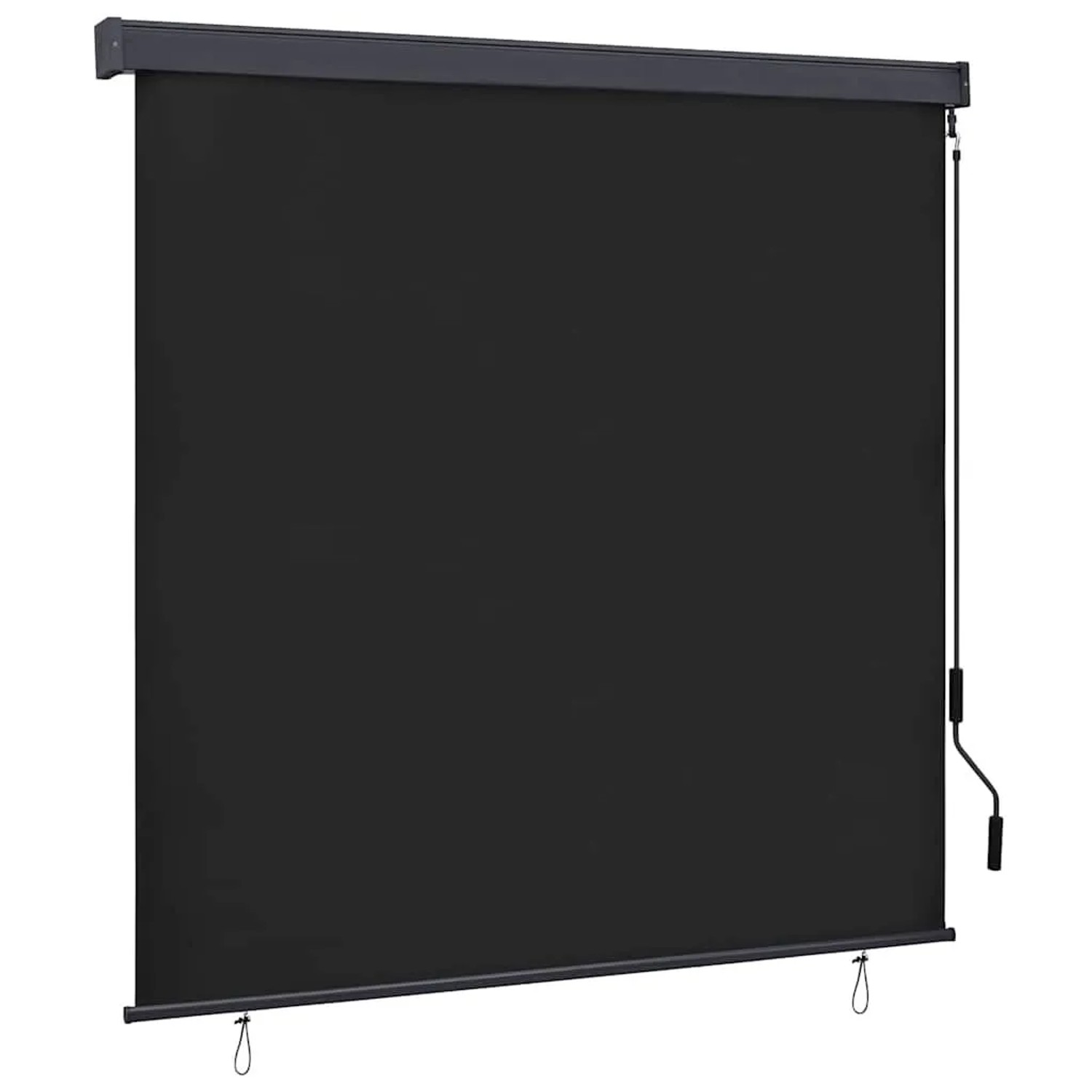 vidaXL Rollo mit Vorhängen Anthrazit 180 x 250 cm Stoff und Aluminium 362084