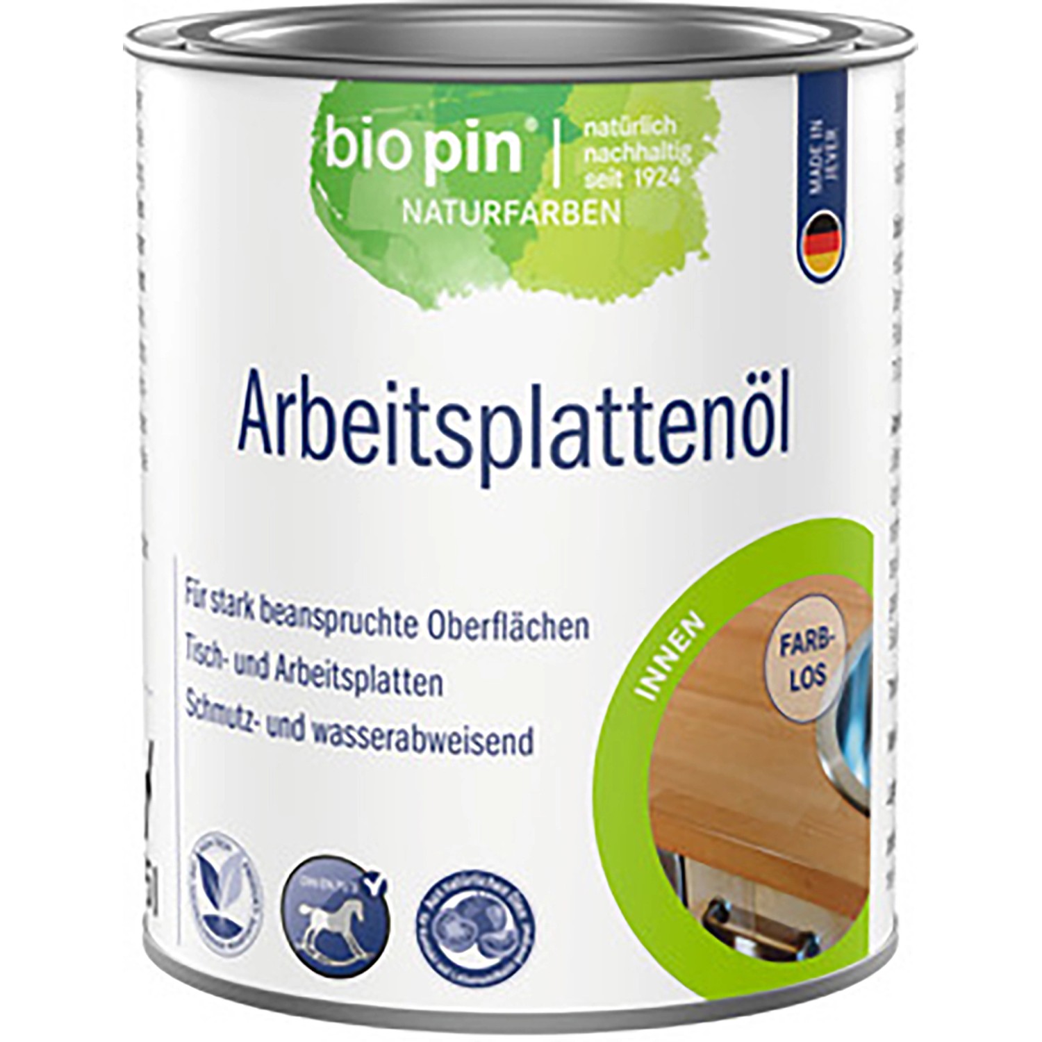 Biopin Arbeitsplatten-Hartöl Transparent 375 ml