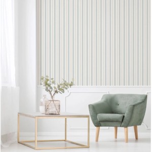 Sanders & Sanders Tapete Streifen Hellblau Und Beige 53 Cm X 1005 Cm 640702
