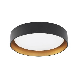 Lindby LED Deckenleuchte Gracjan 9924026 Dimmbar mit Leselampe Modern in Schwarz 1-flammig Wohnzimmerleuchte