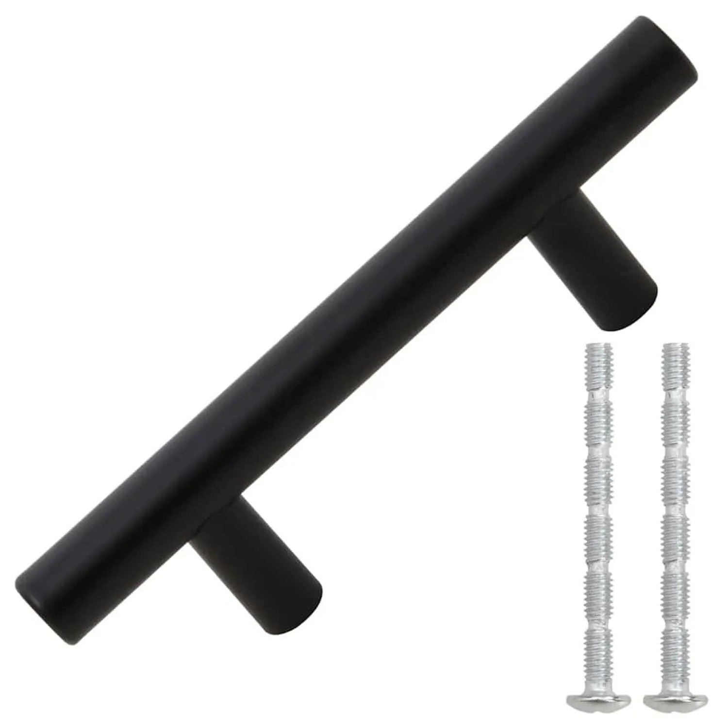 vidaXL Möbelgriffe 10 Stk Schwarz 64 mm Edelstahl 155364