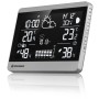 Bresser Funk-Wetterstation ClimateTemp NDH-NEO in Silber-Schwarz mit Displayanzeige.