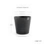 Dunkelgrauer Ecopots Pflanztopf Amsterdam mit Rollen, 80x75cm. Ideal für große Pflanzen, für Innen- und Außenbereiche.