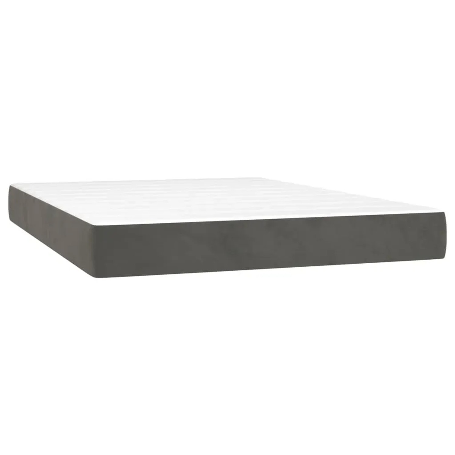 vidaXL Boxspringbett Matratze, dunkelgrauer Samt, 140x190 cm. Bequeme Schlafunterlage für erholsame Nächte.