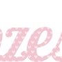 Wandtattoo Prinzessin Schriftzug in Rosa mit kleinen Herzen und Krone.