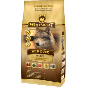 Wolfsblut Hunde-Trockenfutter Wild Duck Senior, Ente mit Kartoffeln, 2kg Sack.