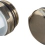Anschlussset für Heizkörper: Entlüftungsventil und Blindstopfen aus Messing, 21 mm (G 1/2").