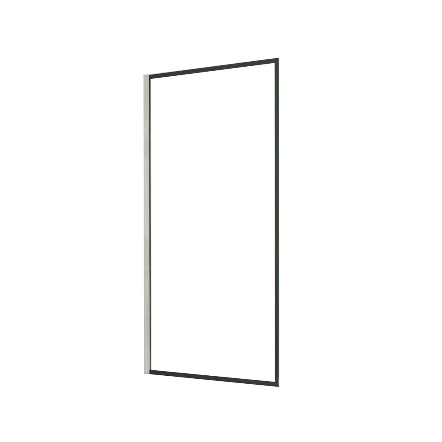 AICA 80x140cm Schwarz Aluminiumrahmen Badewannenaufsatz 6mm ESG Nanoglas Duschabtrennung Duschwand