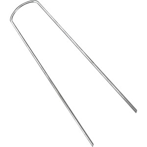 12 Folien- und Vlieshalter in U-Form, 14 cm, aus rostfreiem Stahl zum Fixieren im Garten.