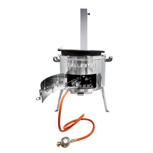 Grillpeter Utschak Set MultiFlame mit 18l Kazan mit Grilldeckel aus Gusseisen