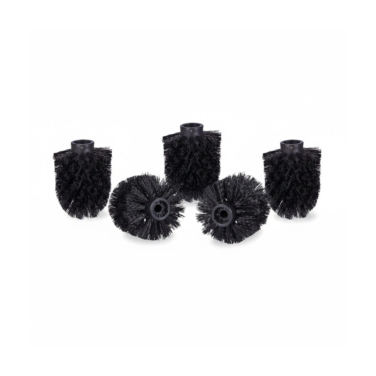 Relaxdays WC Bürstenkopf Kunststoff Schwarz 5er Set 9,5 mm ø 8 cm