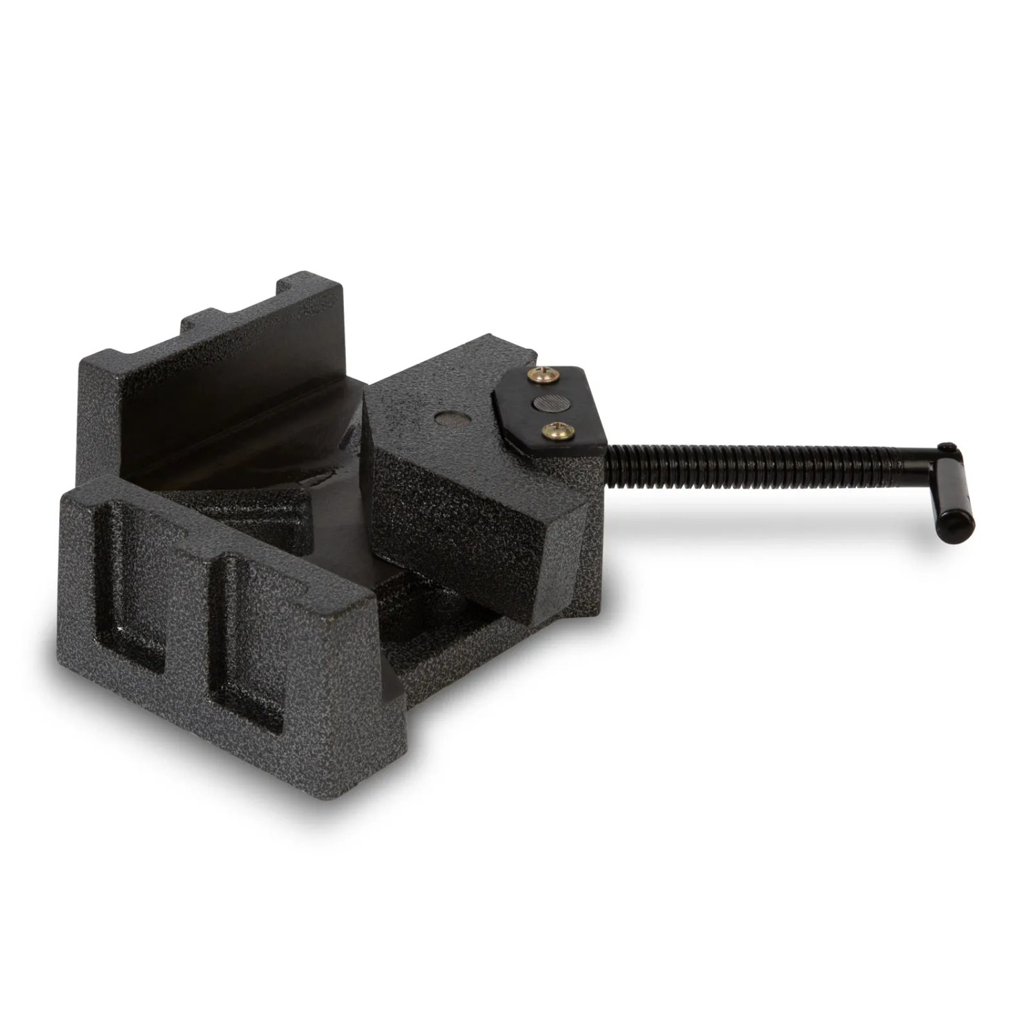 EBERTH Winkelschraubstock, 104mm Backenbreite, für präzises Fixieren im 90-Grad-Winkel.