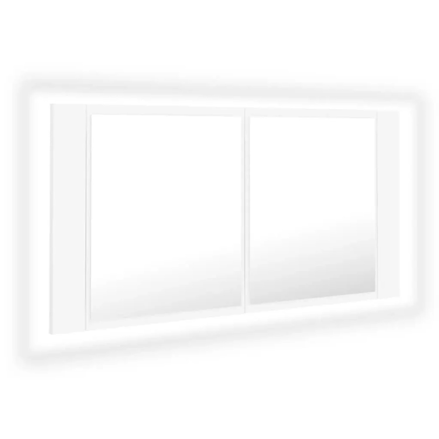 vidaXL LED-Bad-Spiegelschrank Weiß 90x12x45 cm Acryl 804972 günstig online kaufen