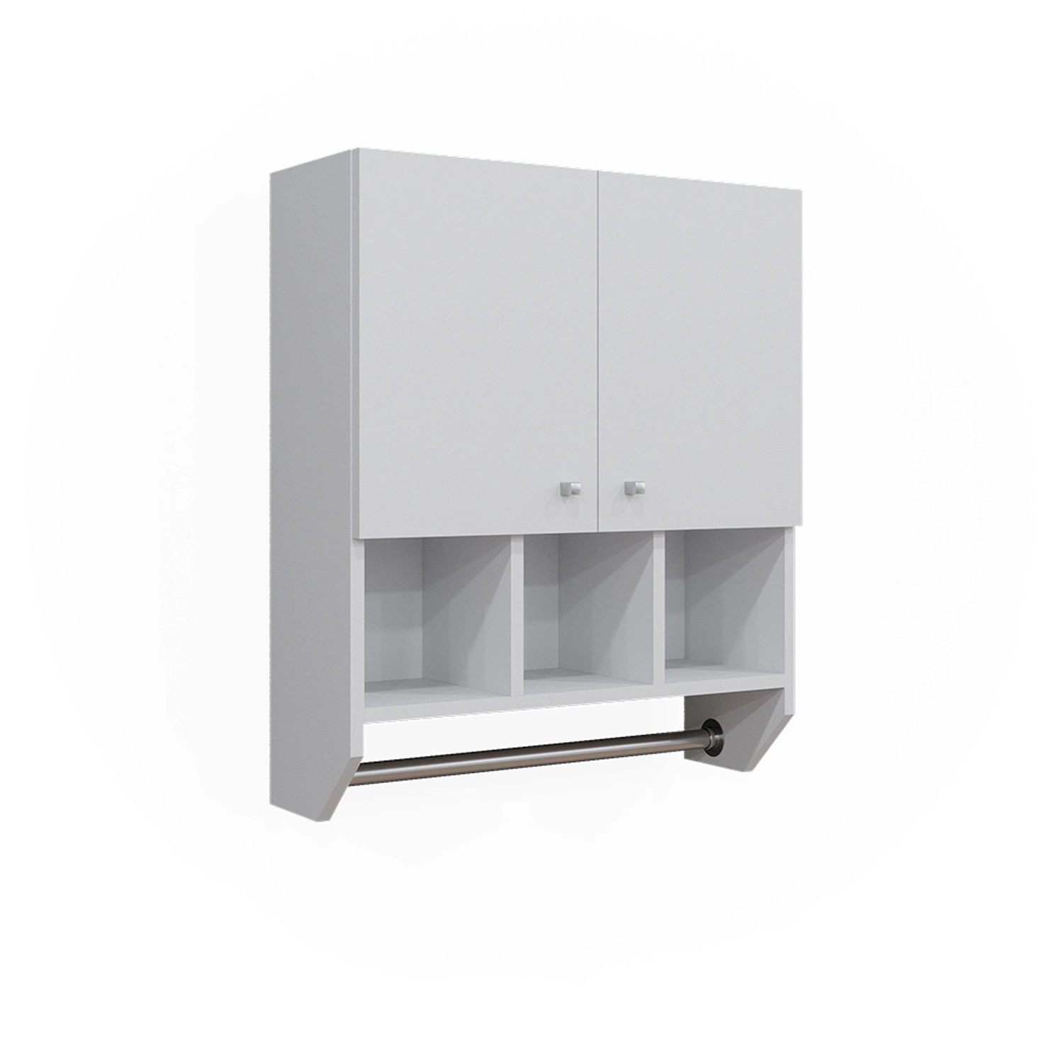 Vicco Badschrank Fynn Weiß 59 x 71 cm Hängeschrank mit 2 Türen