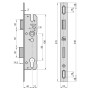 BASI ES 958L PZW Rohrrahmenschloss DIN R/L Käntigstulp 24/270 mm Langloch Dornmaß 40 mm 1-tourig Metall Falle/Riegel 9585-4020L_2