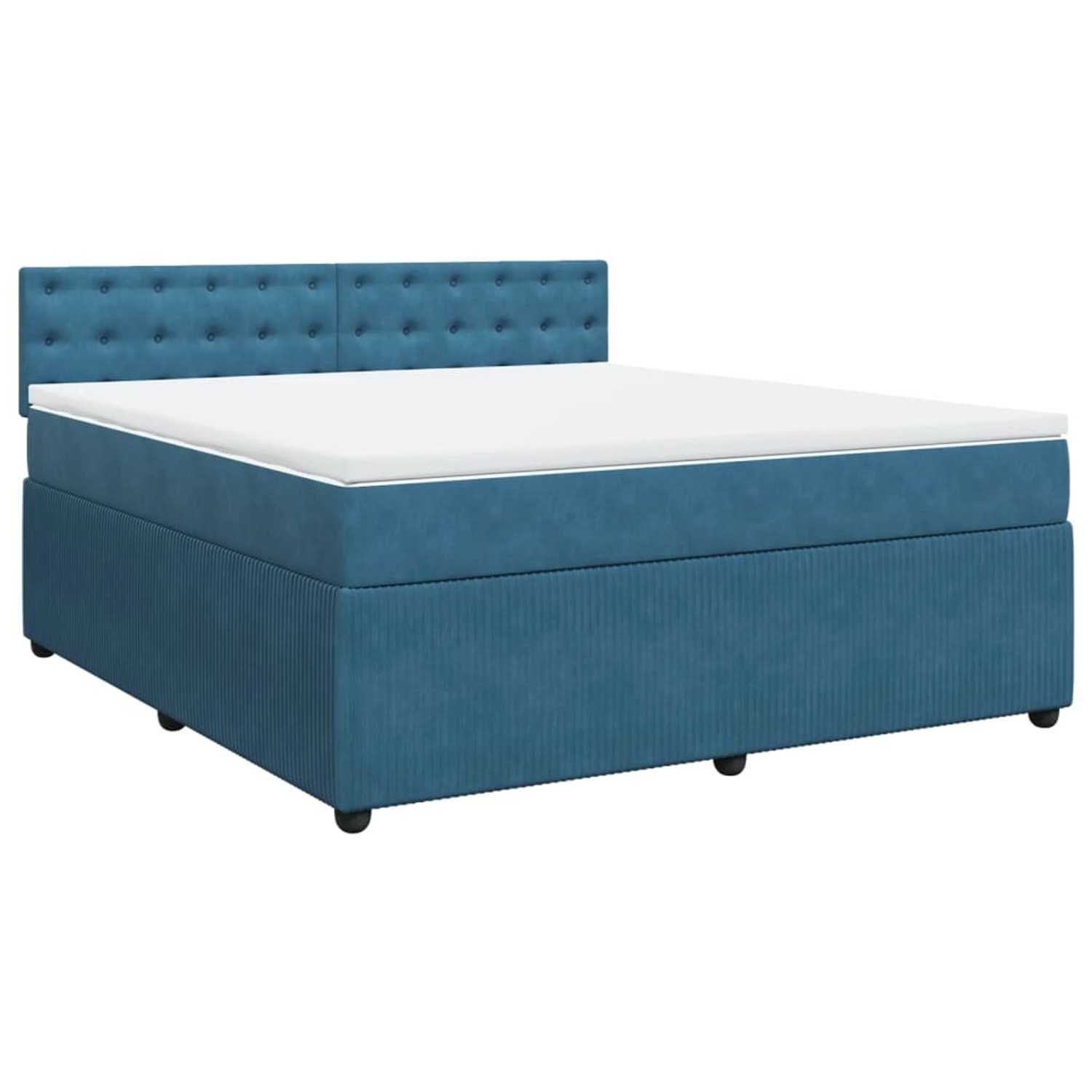 vidaXL Boxspringbett mit Matratze Blau 180x200 cm Samt2104263 günstig online kaufen