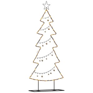 vidaXL Metall Weihnachtsbaum mit Ständer Schwarz 150 cm Stahl 42019189